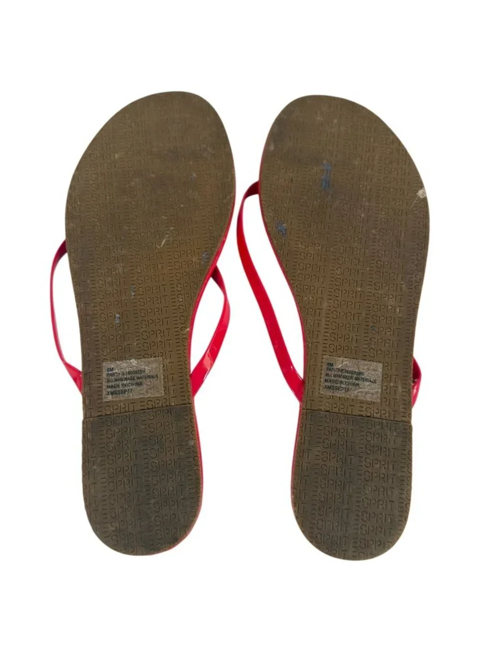 Esprit Womens Candy Red Flip-Flops Sandals Size 8M